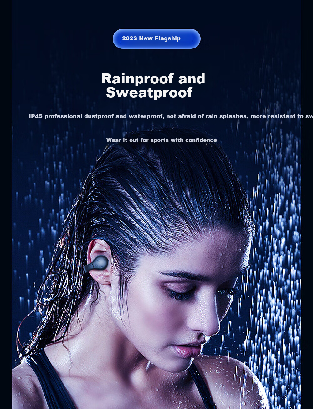 Chuanggu [2025 New Model | Compact And Mini] Bluetooth Earphones, True Wireless Semi-In Short Handle, Music Sports Gaming Low Latency High Sound Quality, Compatible with Android 15