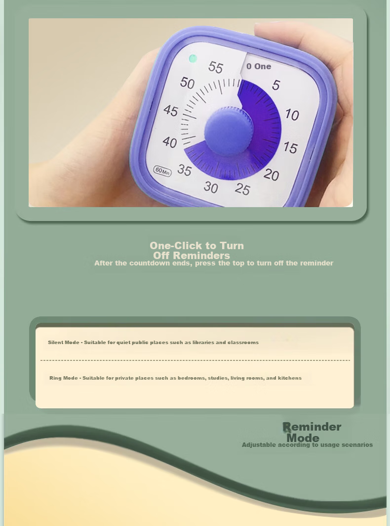 Beianxing Kitchen Timer, Time Management Device, Visual Kitchen Timer, Children's Learning-Specific Countdown Reminder, Alarm Clock, Rechargeable Model, Visual Gift 6