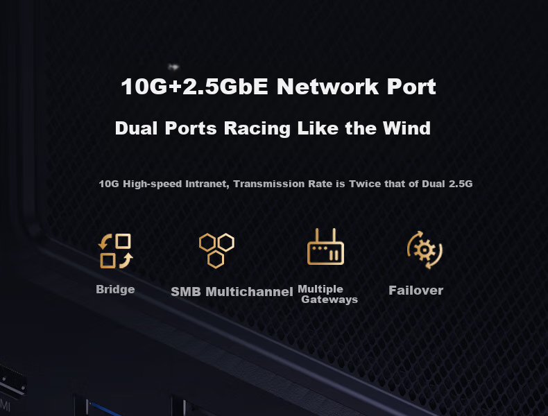 UGREEN Private Cloud DXP4800 Plus, 16GB RAM, Four Bays 16TB, 10 Gigabit NAS Network Storage Server, Home Personal Hard Drive, AI Photo Album File Backup, Compatible with IPhone 18 9