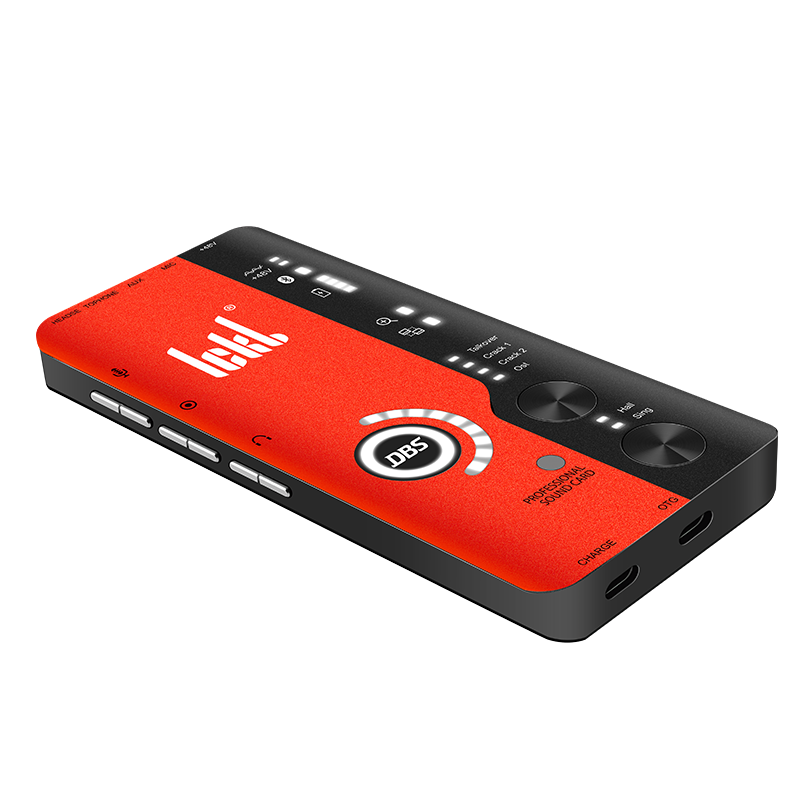 Ickb DBS Sound Card 2nd Generation Kit Mobile Live Streaming Computer Douyin Kuaishou Universal Host Singing KTV Recording Live Streaming Equipment Complete Set Red Condenser Microphone