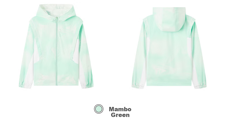 361° Kids Children's Jacket Autumn 2025 Girls Waterproof Woven Two-in-One Thin Jacket Green 150 13