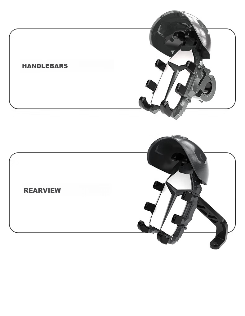 Ousen Electric Vehicle Phone Holder, Food Delivery Motorcycle Bicycle Electric Scooter Shockproof Small Helmet Waterproof Sunshade Navigation Mount 22