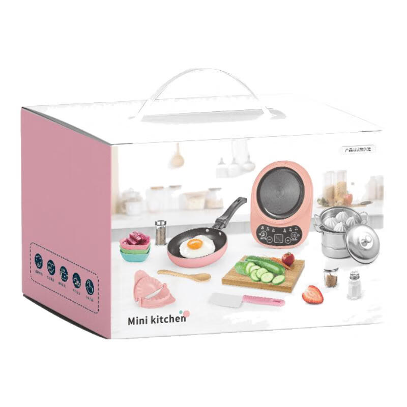 BULUQI Mini Kitchen Real Cooking Set Complete Cooking Toy for Girls Ages 7-14 Birthday Gift