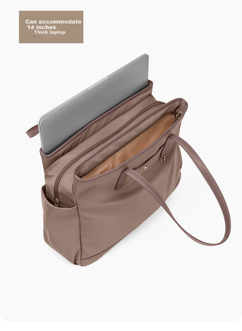 GOLF Shoulder Bag for Women, Three-Layer Large Capacity Tote Bag, 14-Inch Handheld Laptop Bag, Commuter Water-Resistant Bag, Women's Handbag 9