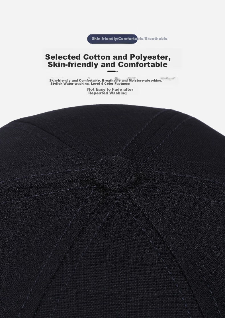 Denssyne Extended Brim Hat for Men, Summer Hard Top Face-Slimming Baseball Cap, High-End Fashionable Thin Sun Protection Visor Cap for All Seasons 3