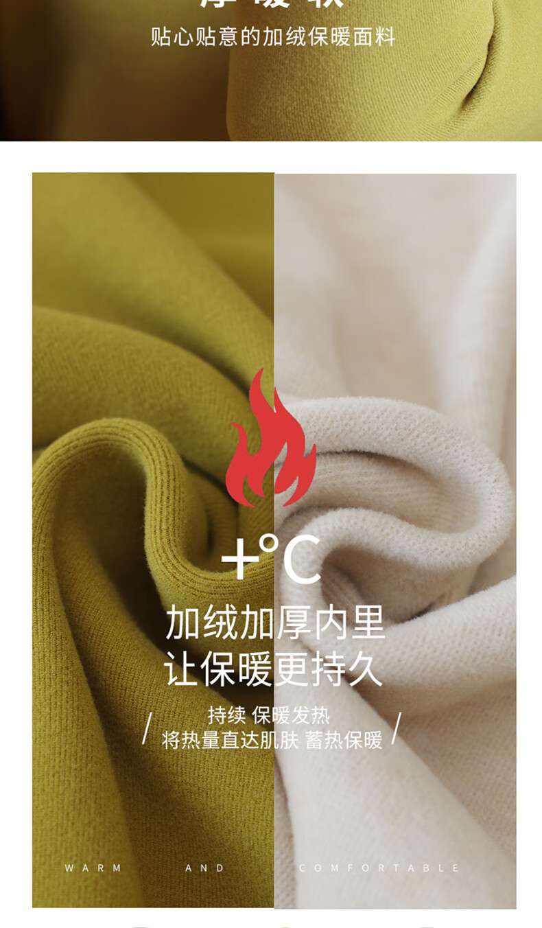 LangSha Women's Half Turtleneck Base Shirt Autumn Winter Wool Silk Thickened 7A Antibacterial Far-Infrared Heating Fleece Top Thermal Shirt 2