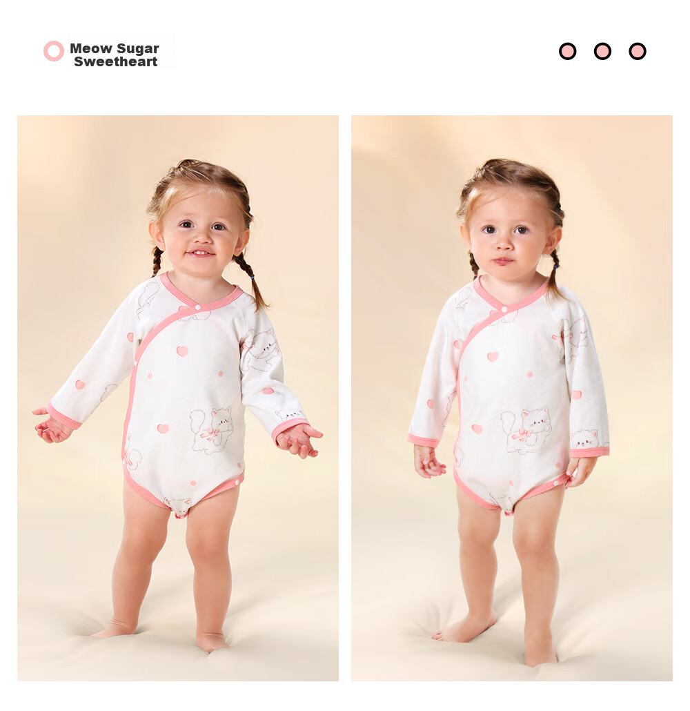 Beitaisi Baby Clothes, Spring And Summer Long-Sleeve Bodysuit, Newborn Infant Belly Protection Clothing, Small Age Pure Cotton Onesie 33