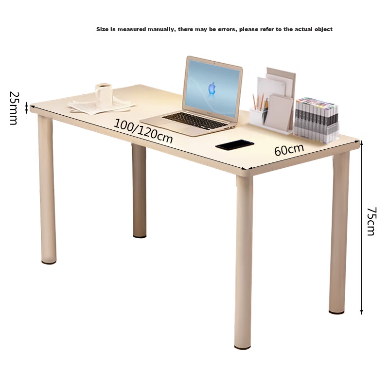 Annafu Computer Desk, Desktop Home Gaming Simple Desk, Office Desk, Study Desk, Gaming Table BGZ767 White 100*60