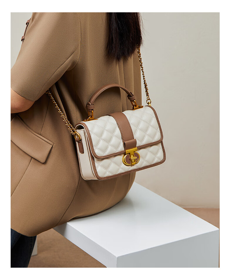 15MINS Women's Bag 2026 New Luxury Brand Quilted Chain Handbag Shoulder Bag Birthday Gift 17