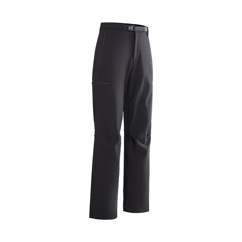 JD Original Fengdun 300 Soft Shell Pants, Wear-Resistant, Outdoor Windproof, Professional Mountaineering Hiking Pants, Obsidian Black - Women's Style L