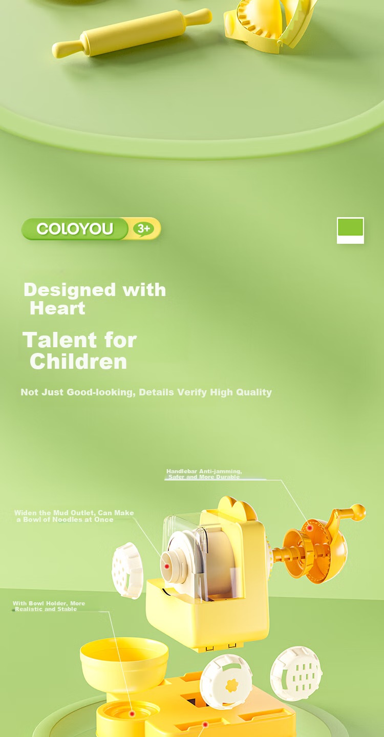 Coloyou Flour-Based Modeling Clay Children's Set, Non-Toxic Play Dough, Rubber Clay Molds, DIY Crafts Toy, Self-Operated, Not Ultra-Light Clay 13