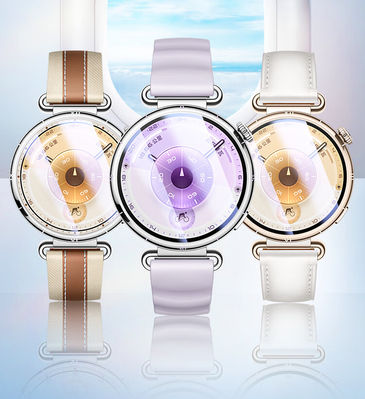 ESCASE [2-Pack] Tempered Glass Screen Protector for Huawei Watch GT6 41mm Full Coverage HD Anti-Fingerprint Shockproof Film 4