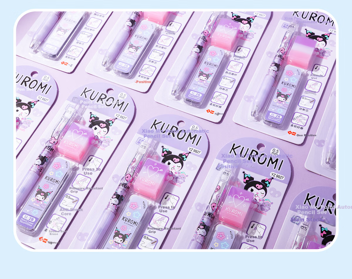IiGEN Mechanical Pencil Stationery Sanrio Elementary School First Grade 0.5mm Soft Rubber Grip Low Center of Gravity Not Easily Broken Pencil School Supplies Essential Mechanical Pencil Pochacco One Piece 9611 20
