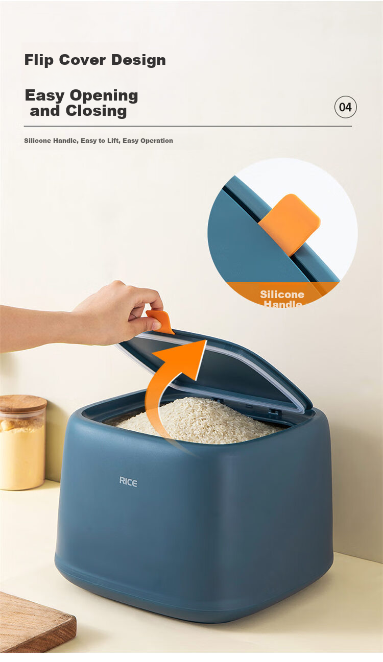 MAXCOOK Rice Storage Container, 304 Stainless Steel Grain Sealed Storage Bucket, Rice Container, 10KG MCX5264 7