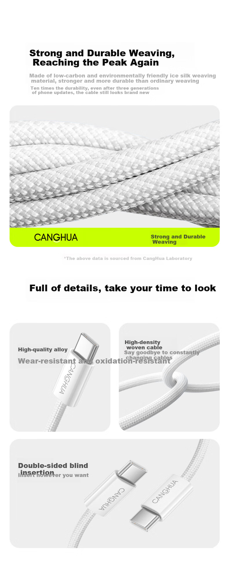 CangHua [Car Spring Retractable] Compatible with Apple IPhone 18/17/16/15 Charging Cable, Dual-Head Type-C Data Cable, PD60W Fast Charging, Ctoc Phone Car Carplay 10