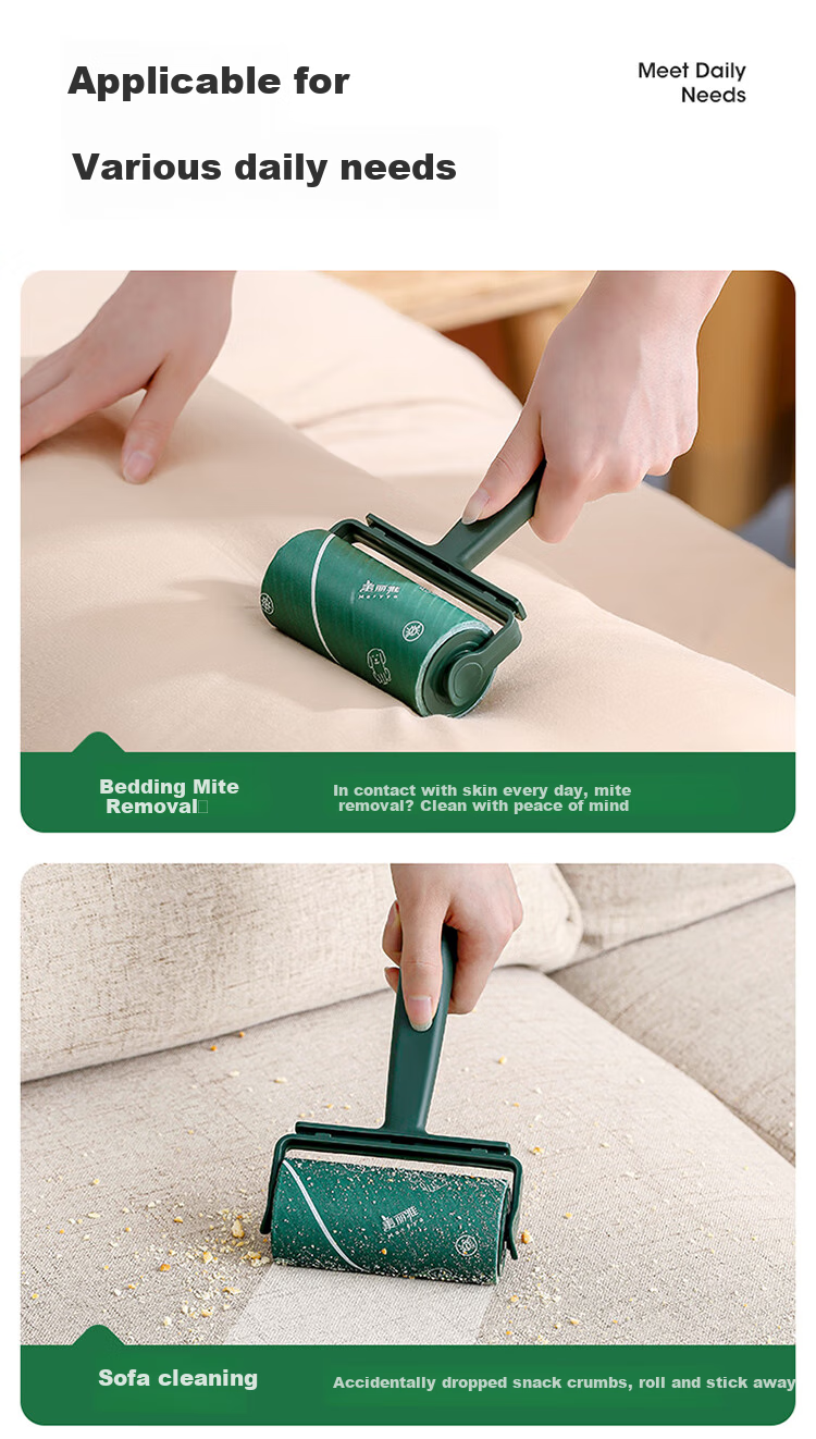 MARYYA Lint Roller Refill Roll, 10cm Diameter, 120 Sheets Total, Tear-Off Design, for Removing Hair And Cat Fur from Clothes 4