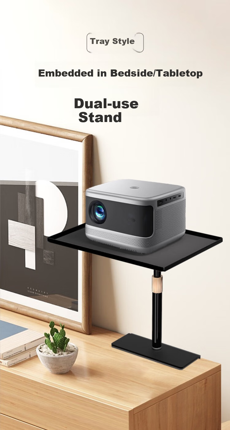Zhiying Projector Home Stand, Recessed Hidden Tray, Bedside And Desktop Dual-Use Wall-Mounted Tray, Cloud Platform Storage Rack, No Drilling Required, Suitable for Xiaomi, Jmgo, Xiaoming 1
