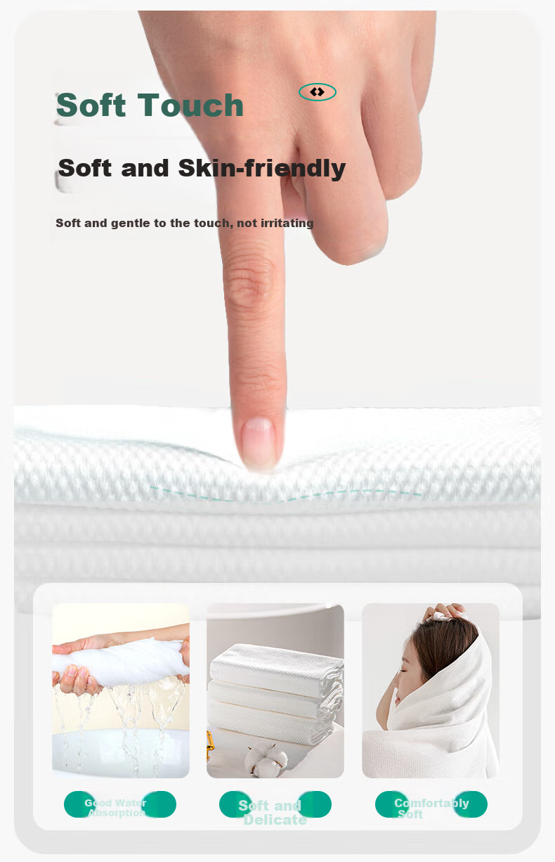 Briars Disposable Towels, Thick Face Towels for Travel, Outdoor, Hotel Use, Portable Large Towels, Soft Cotton Bath Towels, Five Packs of 10 Pieces 2