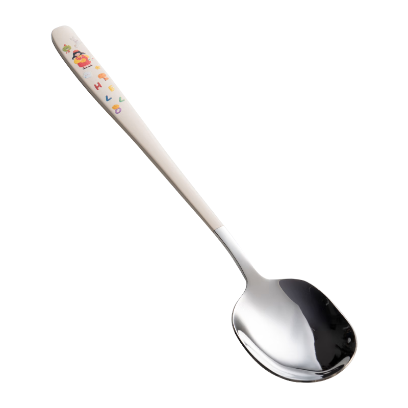 OnlyCook 316 Stainless Steel Spoon Cartoon Long Handle Stirring Spoon Children's Tableware Soup Spoon Eating Spoon - Boys