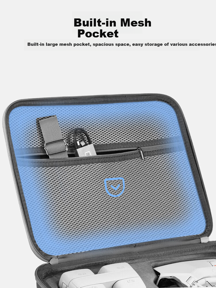 Yingshijiang Portable Storage Case for DJI Flip Drone Accessories, Protective Box with Waterproof, Shockproof And Pressure-Resistant Design, Standard Configuration Storage Bag in Gray 4