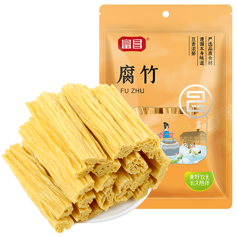 富昌 腐竹500g 手工腐竹黄豆制品干货腐竹素肉炒菜凉拌火锅材料