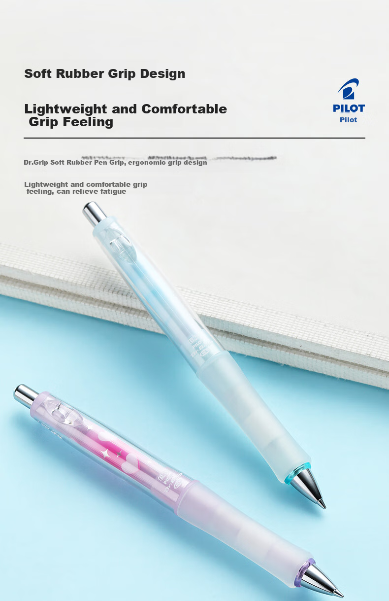 PILOT Dr.Grip Nicola N24 Grip Series Mechanical Pencil for First Grade Elementary School Students And Children HDGCL-5N24 0.5 White Flower 5