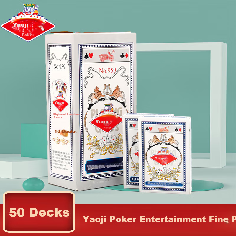 Yaoji Playing Cards, 959 Paper Cards, Durable Entertainment Playing Cards, Doudizhu Game Table Game, Camping, 50 Decks of Playing Cards