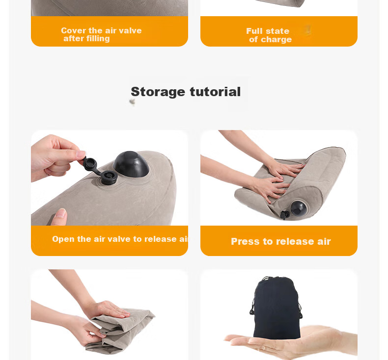 Etravel Push-In Inflatable Lumbar Pillow for Outdoor Travel, Office Chair, Long Sitting, Back Support, Car Cushion And Waist Protectio 13