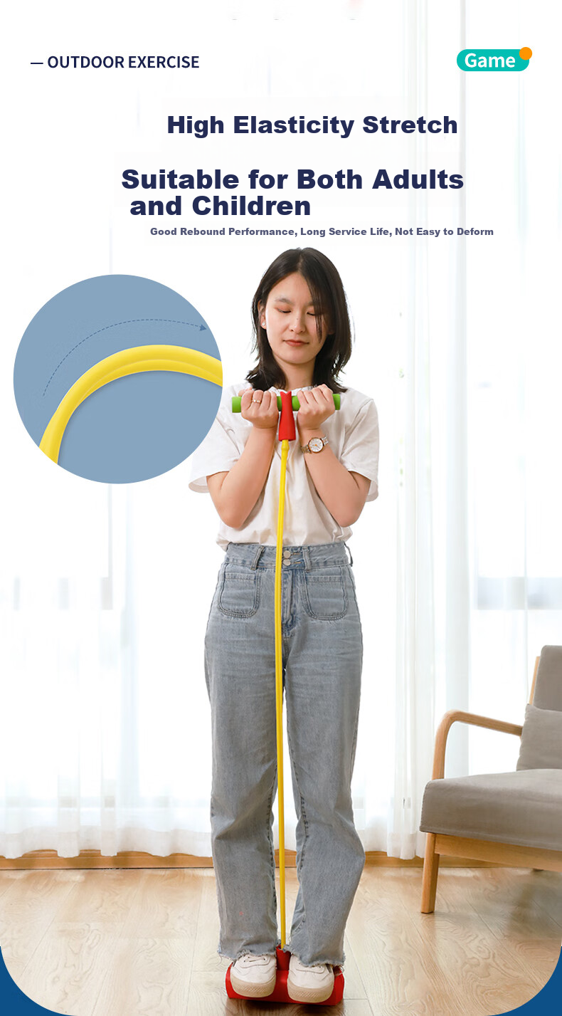 Babamama Children's Rubber Bands, Jump Rope, Elastic Bands, Elementary School Students' Multi-Pair High-Elasticity Nostalgic Outdoor Toys for Girls 6