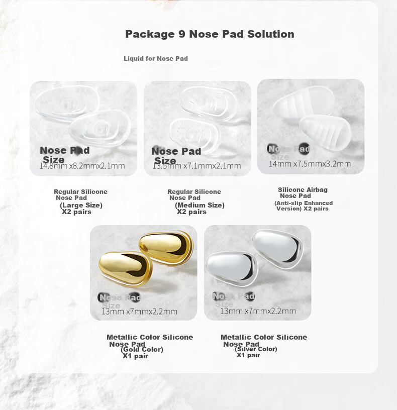 Yanjingbang Titanium Metal Anti-Pressure Mark And Non-Slip Nose Pads, Bridge And Eyeglass Frame Accessories 31