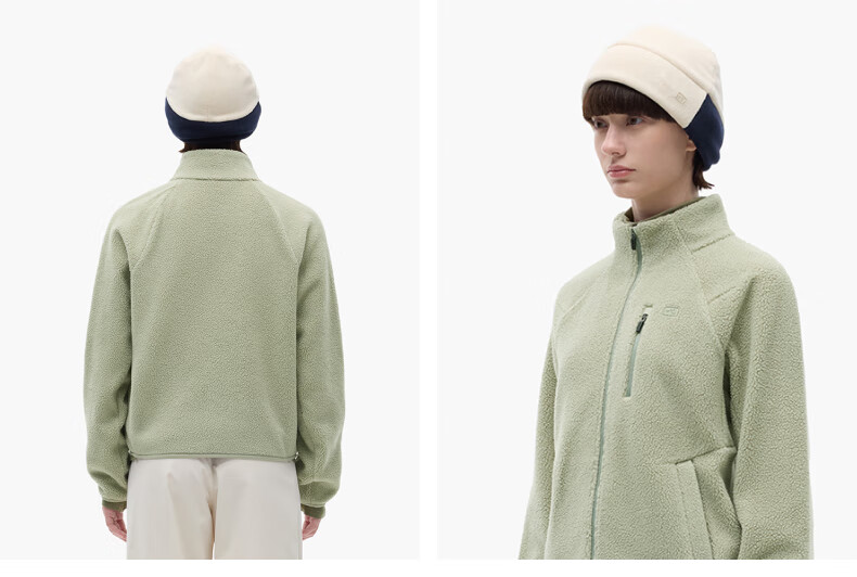 Bananain Liu Haocun Style Reversible Fleece Short Jacket for Women Autumn Winter Warm Windproof Inner Layer 6