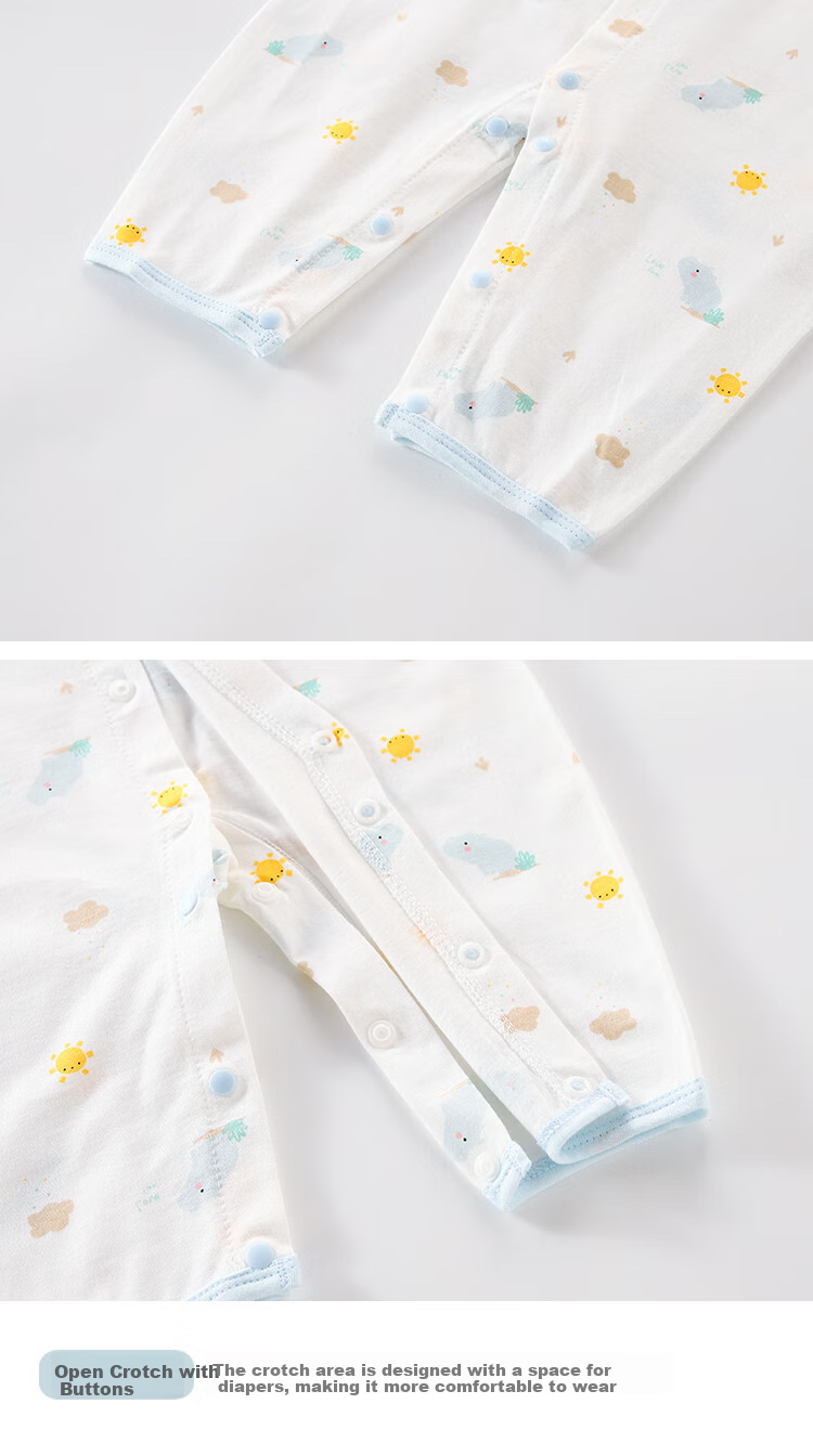 Qiaojiaoya Baby Clothes, Newborn Summer Thin Onesie, Class A Pure Cotton, Full Moon Infant Summer Romper Pajamas 10