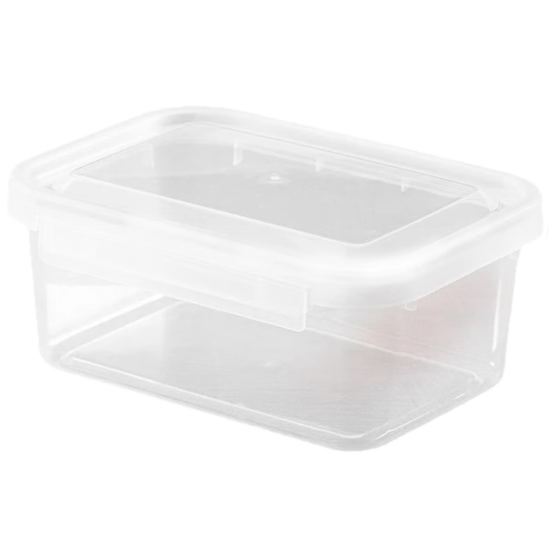 Jialifang Single-Latch Sealed Fresh-Keeping Box Food-Grade Transparent Refrigerator Storage Box Large Size 2-Pack for Frozen Meat and Fruits & Vegetables