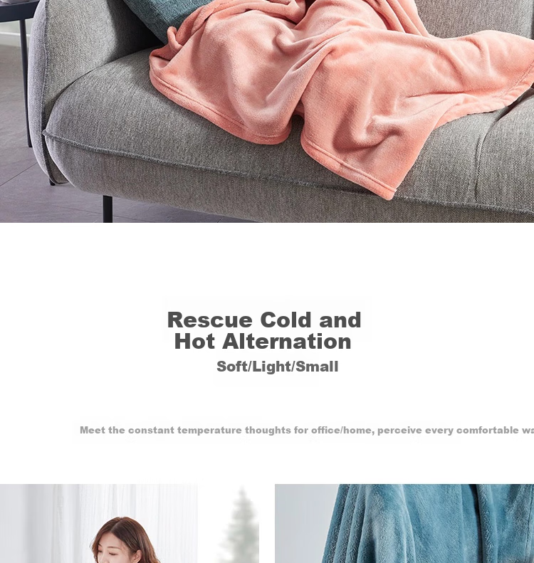 Wangyiyanxuan Blanket Throw, Flannel Cat Blanket, Office And Home Air Conditioning Blanket, Ocean Blue-Gray 150*200cm 2