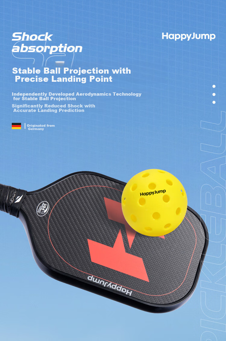 HiJump (Germany) LED Glow Pickleball Night Vision Indoor Outdoor 40-Hole Pickleball Ball 3