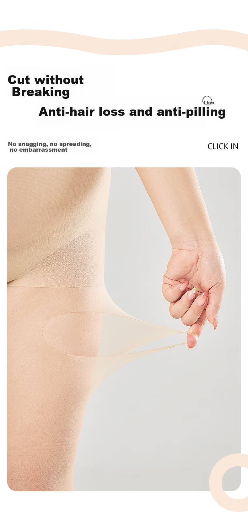 BONAS 26 New Style Stockings for Women, Plus Size Double Padded Ultra-Thin Pantyhose, Skin Color, Plus Size, Leggings, Bare Leg Effect 4