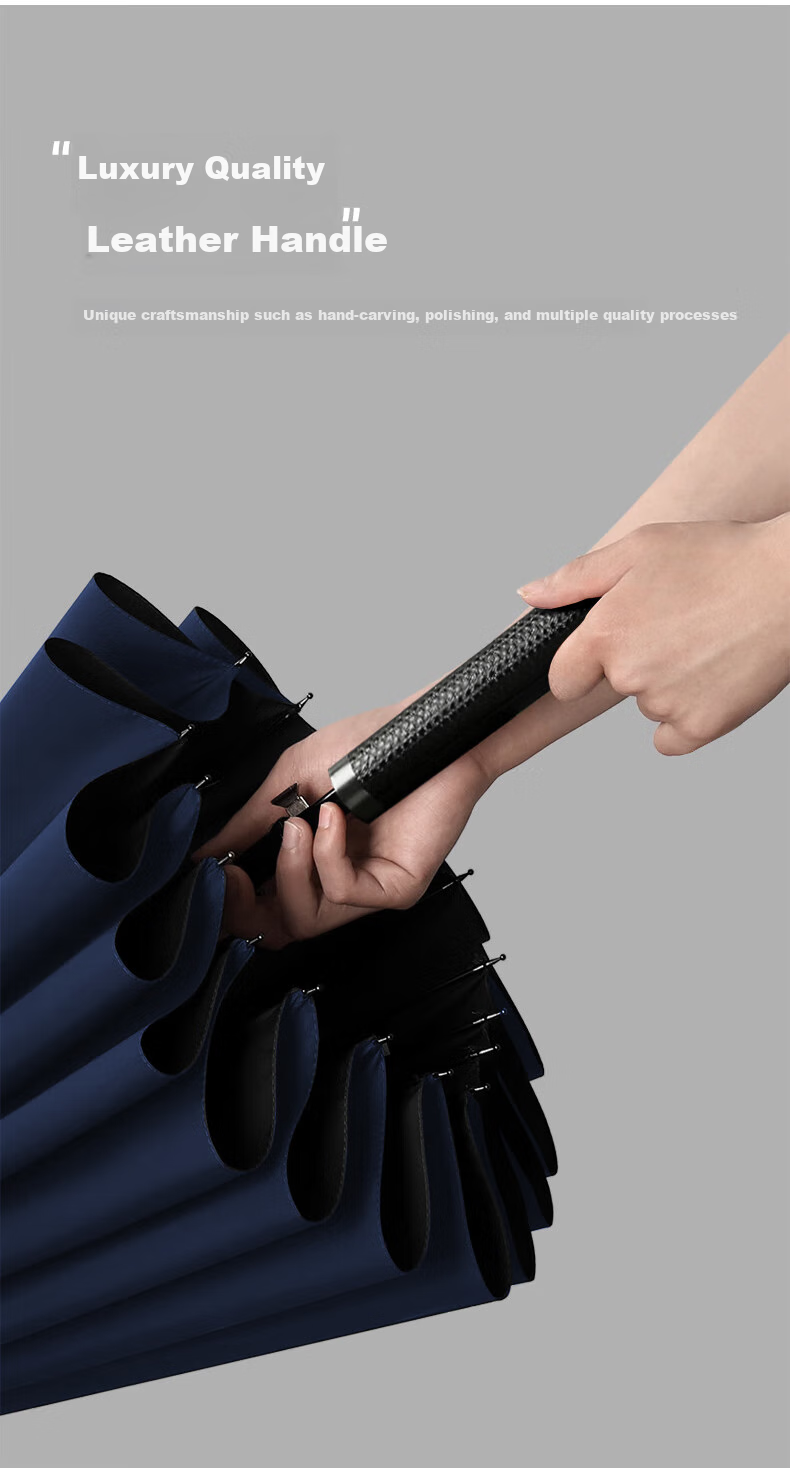 Meebordi Umbrella, Reinforced And Thickened, Durable against Strong Winds And Heavy Rain, Long Handle, Large Size, 24 Ribs, High-End Business Oversized Umbrella 9
