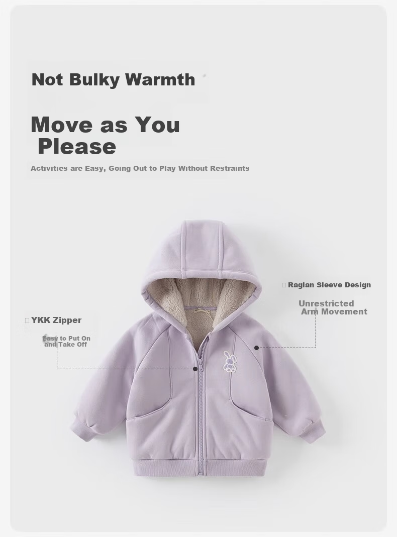 DAVE & BELLA Children's Autumn Winter Unisex Cardigan with Fleece Lining 4