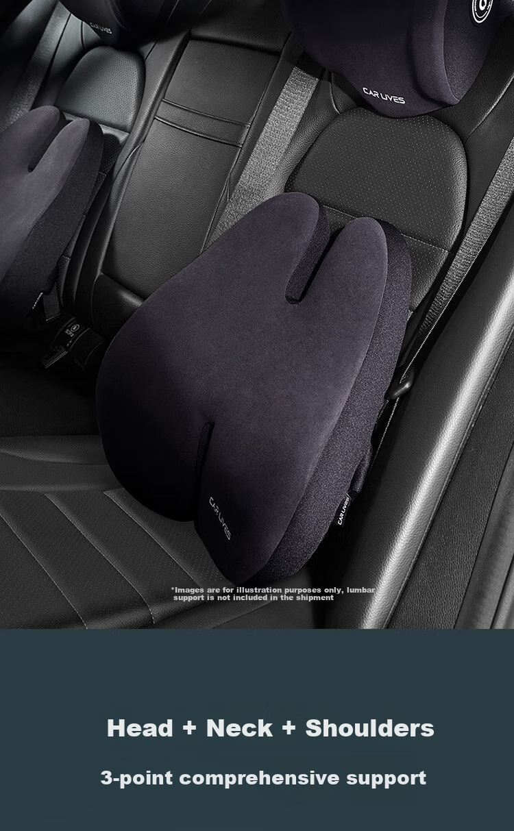 Car Lives, Car Headrest, Neck Pillow for Car, Cervical Pillow for Car Seat, Car Interior Seat Cushion, Gray 4