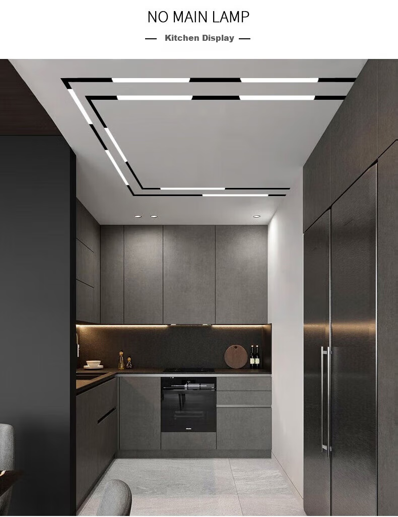 Dengling Magnetic Track Light, American Prue Chip Anti-Blue Light LED Recessed Living Room Floodlight, 18W Grid Light 25