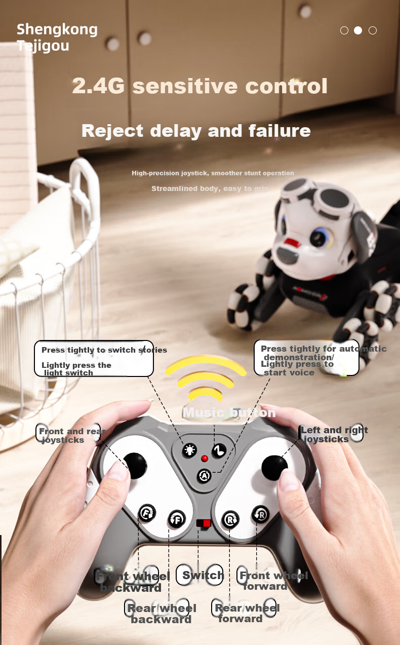 Aomengxing Children's Remote Control Robot Dog, AI Intelligent Toy, Boys' Remote Control Car, Transforming Robot, Birthday Gift 5