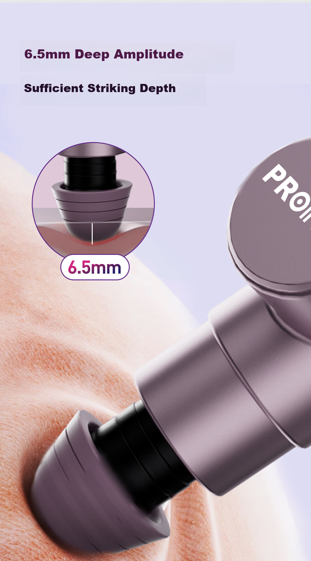 PROIRON Puli'ai Mini Professional Portable Massage Gun for Fascia, Muscle And Body Massage, Gift Box for Girlfriend Or Wife, Little Monster Purple 6