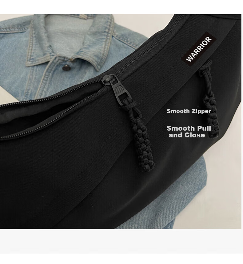 Huili Crossbody Bag for Women, Large Capacity, Korean-Style Simple Ins Trendy Versatile Casual Commuter Dumpling Bag Shoulder Bag 3