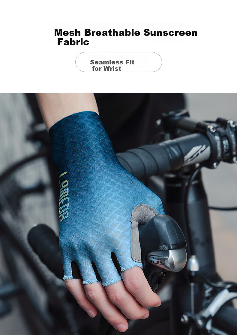 Lameda Bicycle Riding Gloves, Road Bike Summer Sun Protection Gloves, Fingerless Shock-Absorbing Gloves, Protective Gloves for Men And Women, Model 2069 4