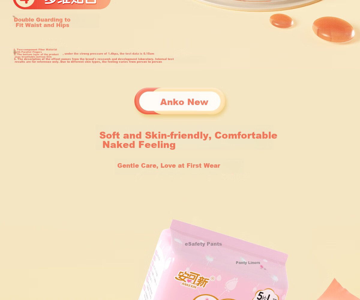 Ankexin Premium Sleep Pants XL Size 5 Pieces Comfortable Pants for Women during Menstruation, Free Night Sleep Pants, Sanitary Napkin-Style Menstrual Pads 2