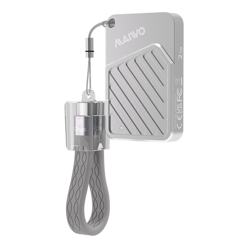 MAIWO Magnetic Portable Solid State Drive, 2000MB/s High-Speed NVMe, External Phone Accessory, Handheld Device, Laptop And Mac Computer Expansion, Type-C Silver M3, 1TB