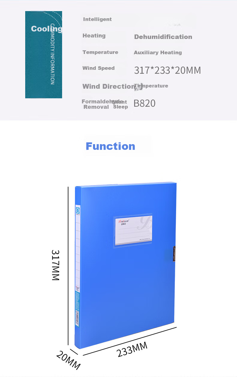 Bailiwen B820 Blue File Box with 20mm Spine Width, Document Storage Box for Personnel Records, Contracts And Files Organizatio 5
