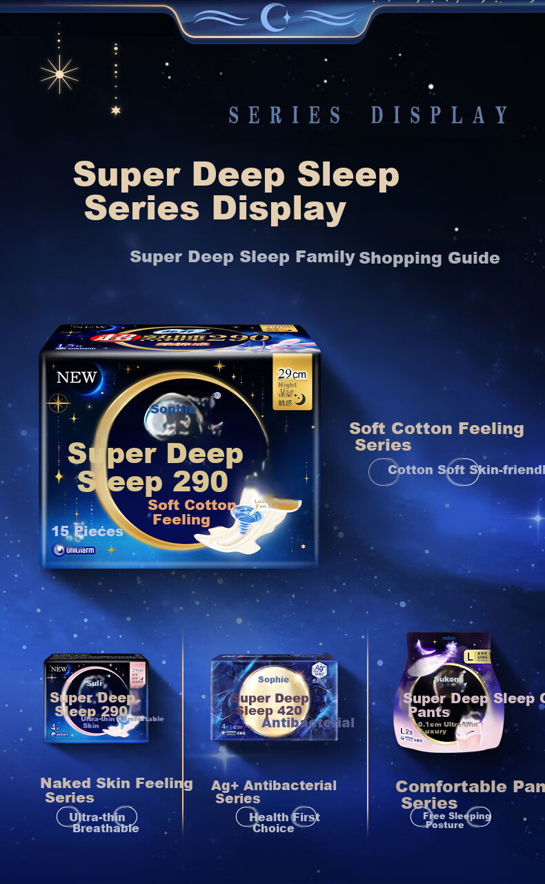SOFY Ultra Soft Cotton-Feel Overnight Sanitary Napkins, 29cm, 15 Pieces, Heavy Flow, Leak-Proof, Dry, Menstrual Pads, Official Flagship Store 6