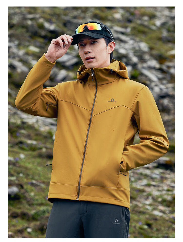 Pioneer Camp Seal Softshell Jacket Men Outdoor Travel Hiking Spring Autumn Windproof Waterproof Hooded Warm Sports Coat 8