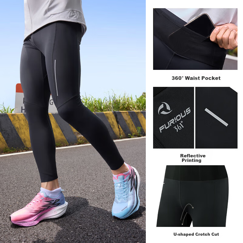 361° Men's Pants, Spring And Summer New Style, Sports Tights, Running Elastic Capri Pants, Compression Pants, 652532704-1